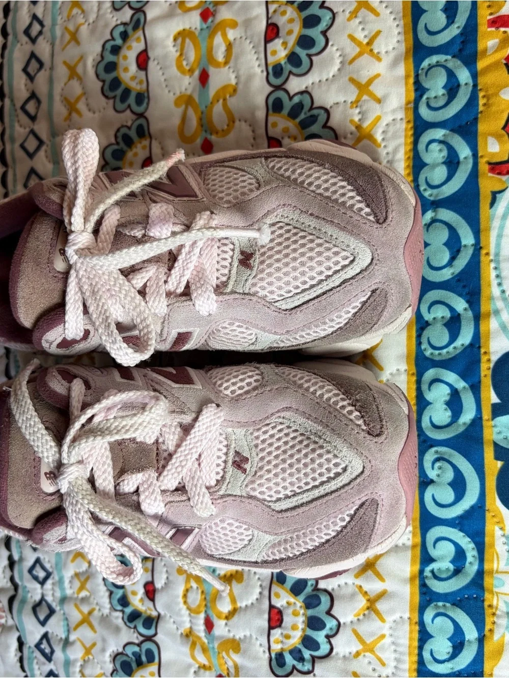 New Balance Kids Light Pink and Rose Sneakers